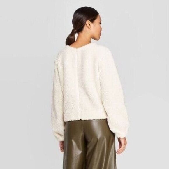 Sherpa Fleece Pullover: Cozy, Comfy, and Snuggly - Prologue, Cream, Medium - Picture 2 of 7